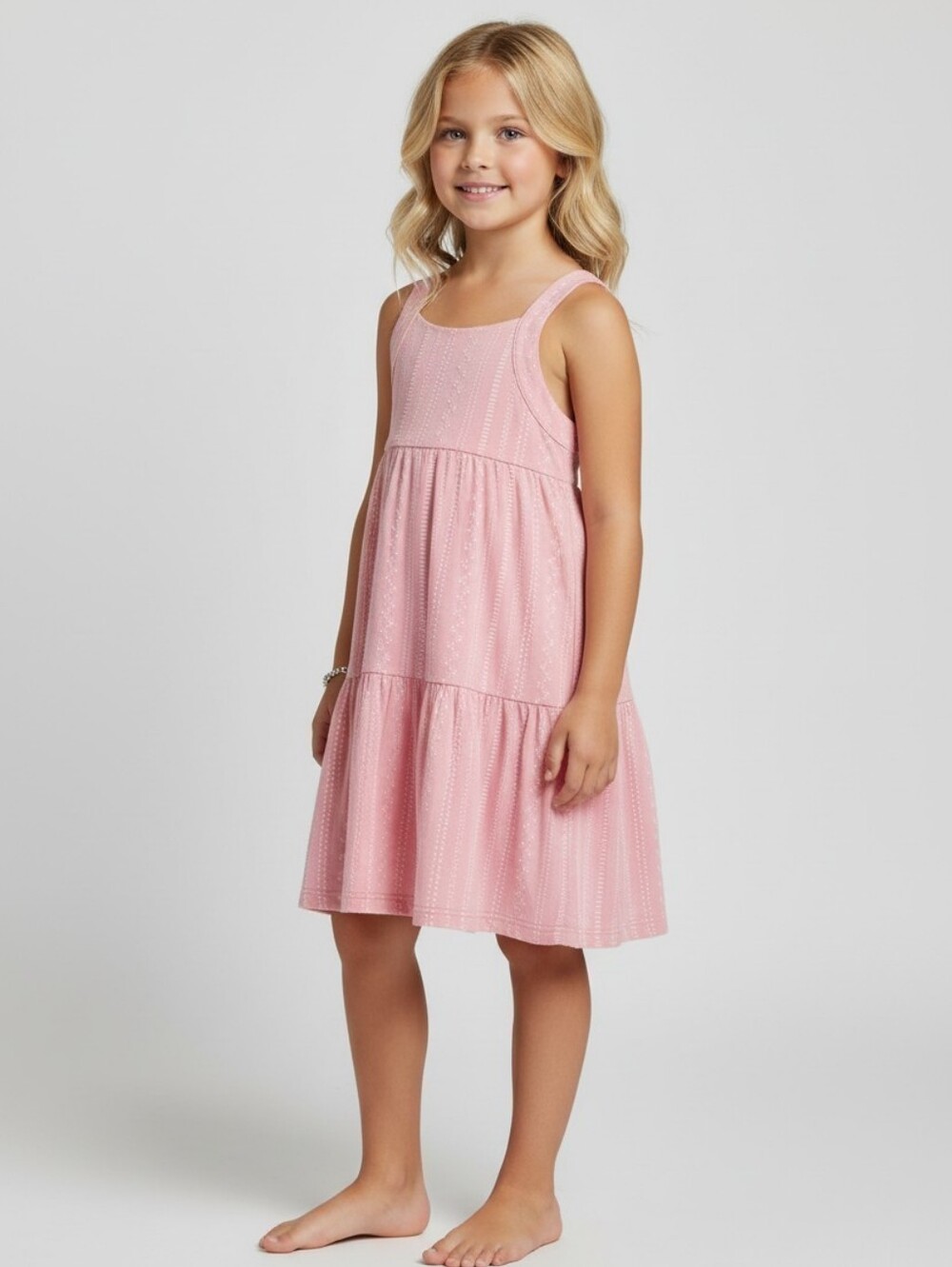 Cat & Jack Pink Tiered Crisscross Sundress